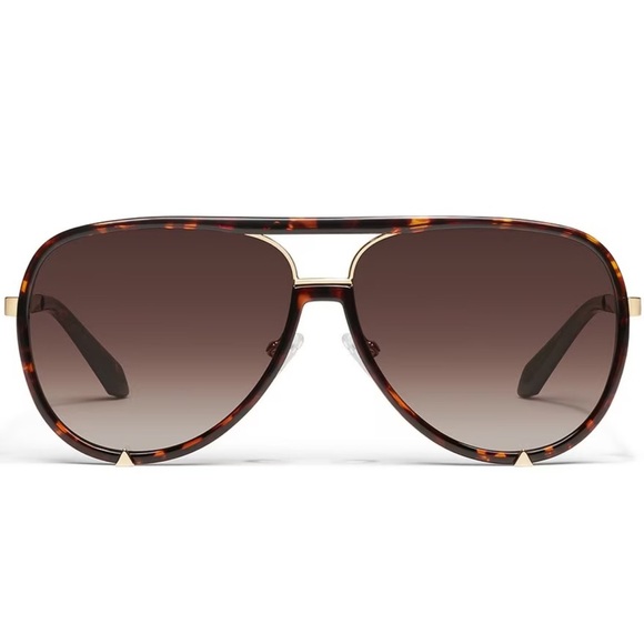 *NWT* Quay Australia High Profile Aviator Sunglasses - Dark Tortoiseshell - Picture 2 of 4